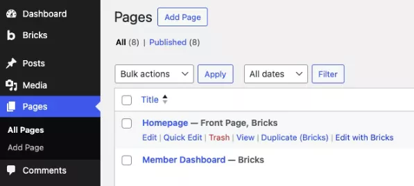 Pages