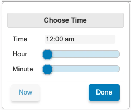 Choose time