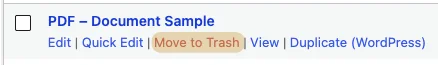 Delete document