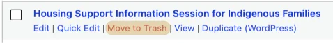 Delete event